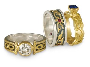 Jewellery made by Reflective Images with 100 per cent recycled gold and traceable gemstones.