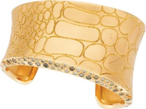 Brands like Pomellato, whose gold and diamond cuff is seen here, are recognizable, though can be more challenging when conducting market research and opinion of value.