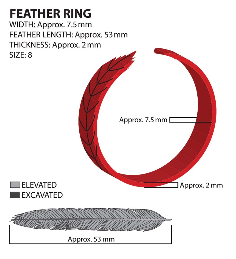 The more detail you give your CAD designer, the better. Information like height, width, and ring size helps get things right the first time.