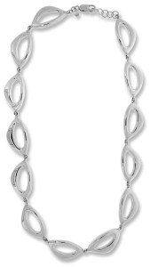 18-in. sterling silver crescent links necklace by Boma Jewelry.