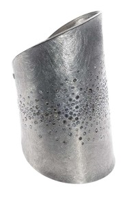 Palladium cuff by Todd Reed  with brown diamonds (1.618 ctw), grey diamonds (.21 ctw), and white diamonds (1.875 ctw).