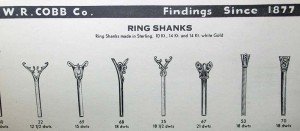 Die-struck ring choices  from a W.R. Cobb catalogue,  circa 1900. 