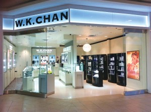 Notice the two different lighting strategies at work in this store.  The fashion-oriented left side is brighter, while the right half is more subdued in keeping with the higher price point merchandise.