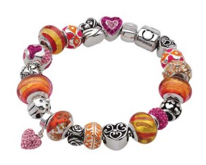 Beads and charms by Persona, featuring sterling silver, Italian glass, hand-painted enamels, and Austrian crystals.