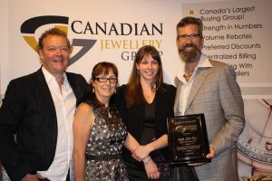 Vancouver designer Keith Jack (left) continues to hold the title of Supplier of the Year after this year’s Canadian Jewellery Group (CJG) show. Photo © Carolyne Wagland