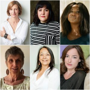 Nettie Wild, Tantoo Cardinal, Pascale Bussières, Susan Coyne, Stella Meghie, and Jeanne Leblanc are the 2018 honourees for the Birks Diamond Tribute to the Year’s Women in Film. Photo courtesy Telefilm Canada and Birks