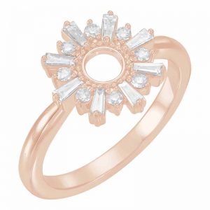 Diamond circle ring in 14-karat rose gold by Stuller.