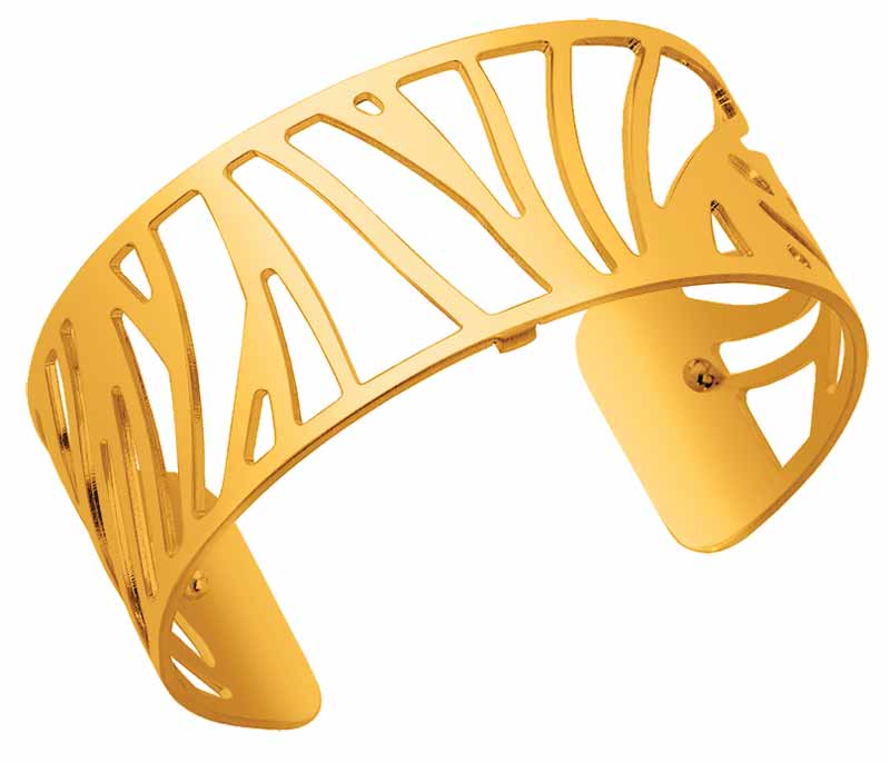 18-karat gold-plated, nickel-free brass cuff from Altesse's 'Les Georgettes' collection, distributed by Kingsmen.