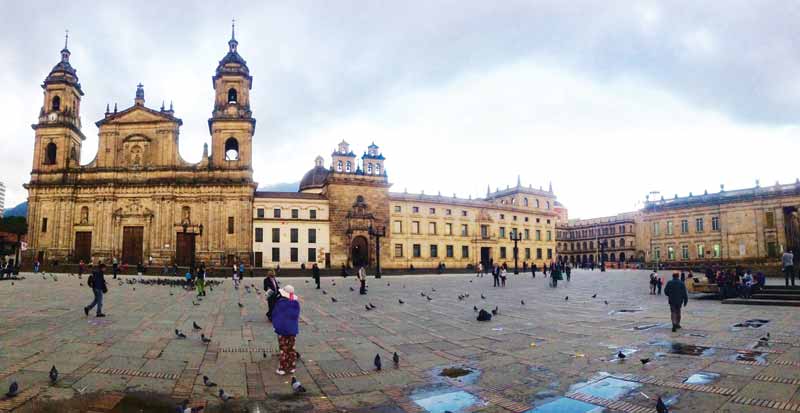 Plaza Bolivar is at the heart of historical Bogotá and dates to pre-Colombian times, an era when the region’s emeralds were also highly appreciated.