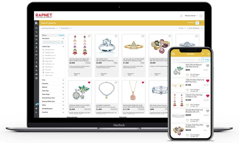 RapNet, an electronic diamond-trading group, has added jewellery to its global trading network.