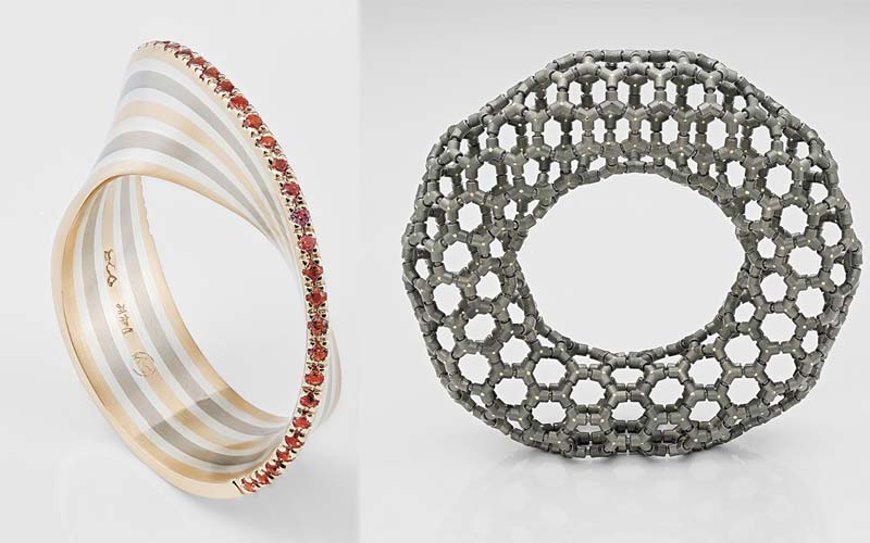 Pierre-Yves Paquette’s ‘Moebius No.1’ and Ezra Satok-Wolman’s ‘Torus Bracelet for an Astronaut’ have been named finalists in the 2019 Saul Bell Design Award competition.