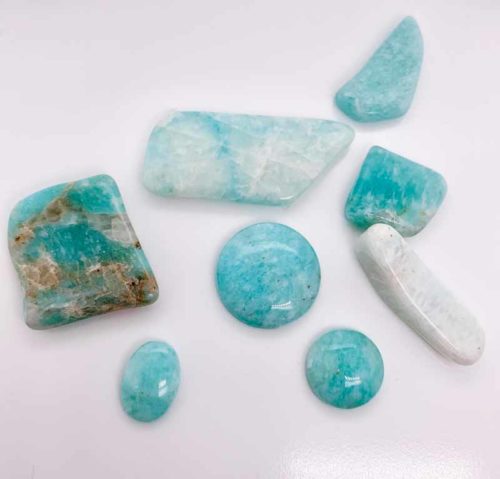 Amazonite specimens from Peribonka, Qué.