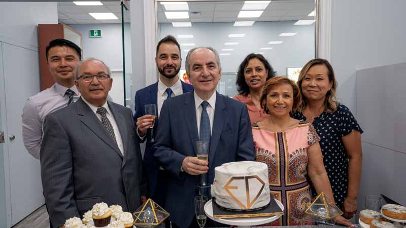 The European Design team (from left): Saw Ler Htoo, Charlie Mizzi, Daniel Kundakci, Mike Kundakci, Anita Naseer, Sabina Kundakci, and Brenda Lee.