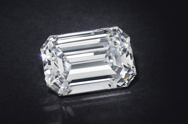 A 28.86-carat D-colour diamond sold for $2,115,000 at Christie’s Jewels Online.