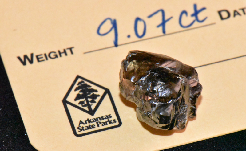 A 9.07-carat diamond has been recovered at Arkansas’s Crater of Diamonds State Park.