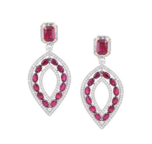 ‘The Ellipse’ earrings by Picchiotti, featuring rubies and diamonds. Photo courtesy Picchiotti