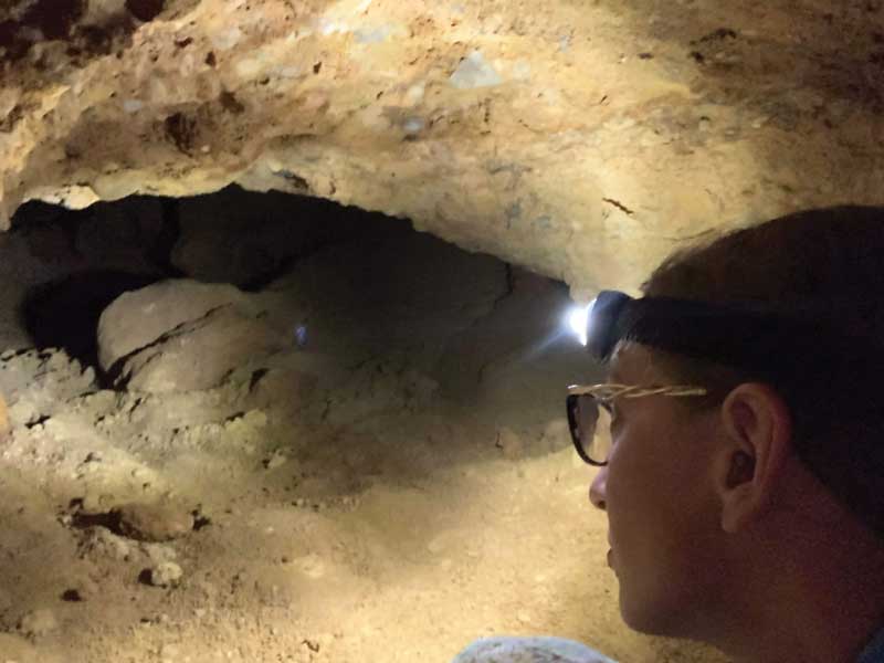 Eight metres below the earth, the air in the mining tunnels was cold and humid. Photos by Rippana Inc.