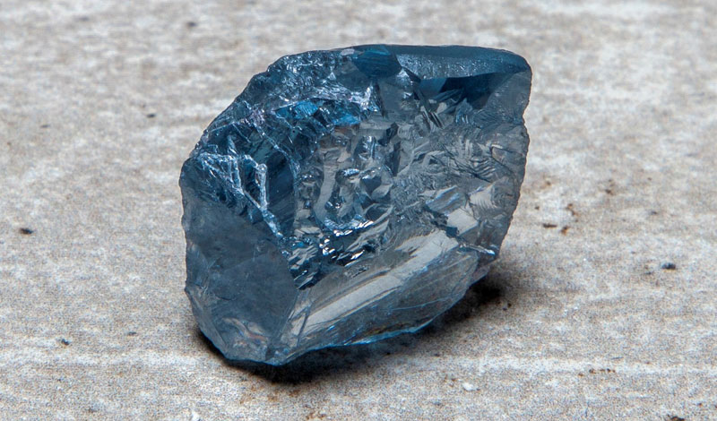 A high-quality blue diamond weighing 39.34 carats has been recovered from Petra Diamonds’ Cullinan mine in South Africa. Photo courtesy Petra Diamond