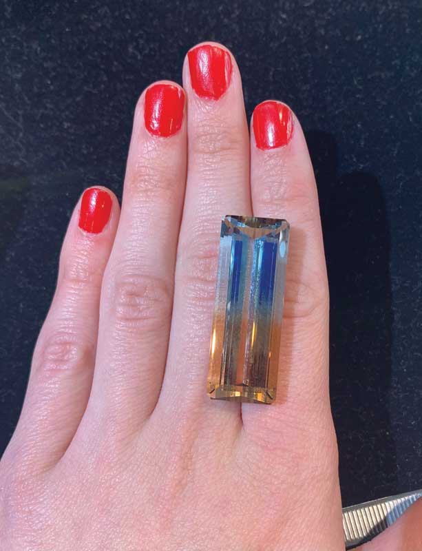 Ukrainian natural topaz weighing 69.40 carats.