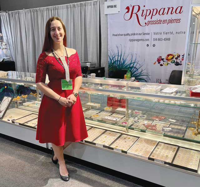 Lauriane Lognay at the AGTA GemFair.