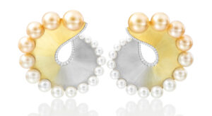 Visionary Award for Classic Styles: Nautilus earrings by Adam Neeley Fine Art Jewelry, Inc.