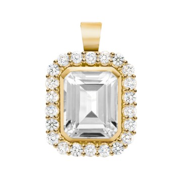 14-karat gold ‘Warren’ birthstone pendant by Haverhill.