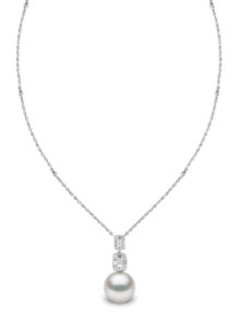 18-karat white gold South Sea pearl and diamond (0.82 ctw) necklace by Yoko London.  MSRP $5,100