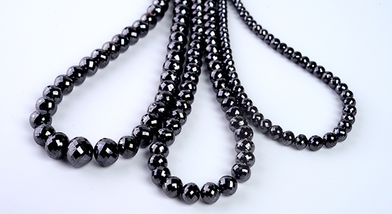 Heated black diamond beads from Manak Jewels. 