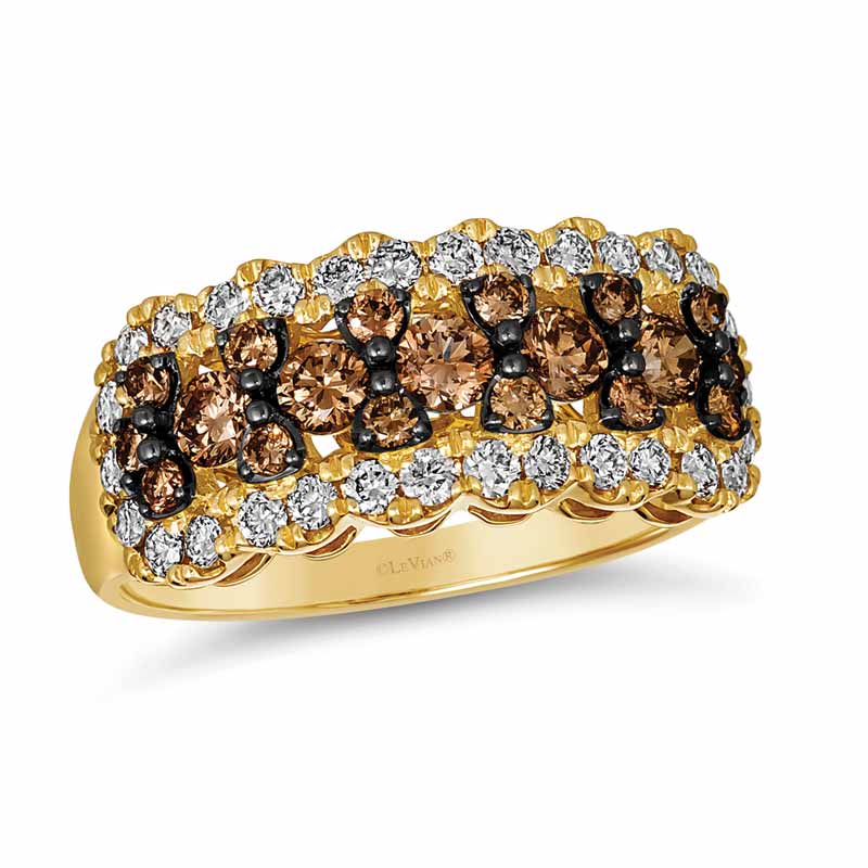 14-karat yellow (honey) gold ring by Le Vian, featuring Chocolate and Nude diamonds. MSRP US$2,999