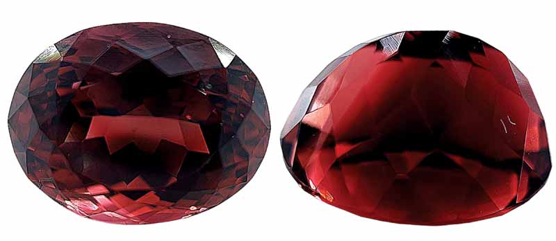 8.33-carat rubellite tourmaline cut with a deep pavilion to preserve the rough and add weight. 