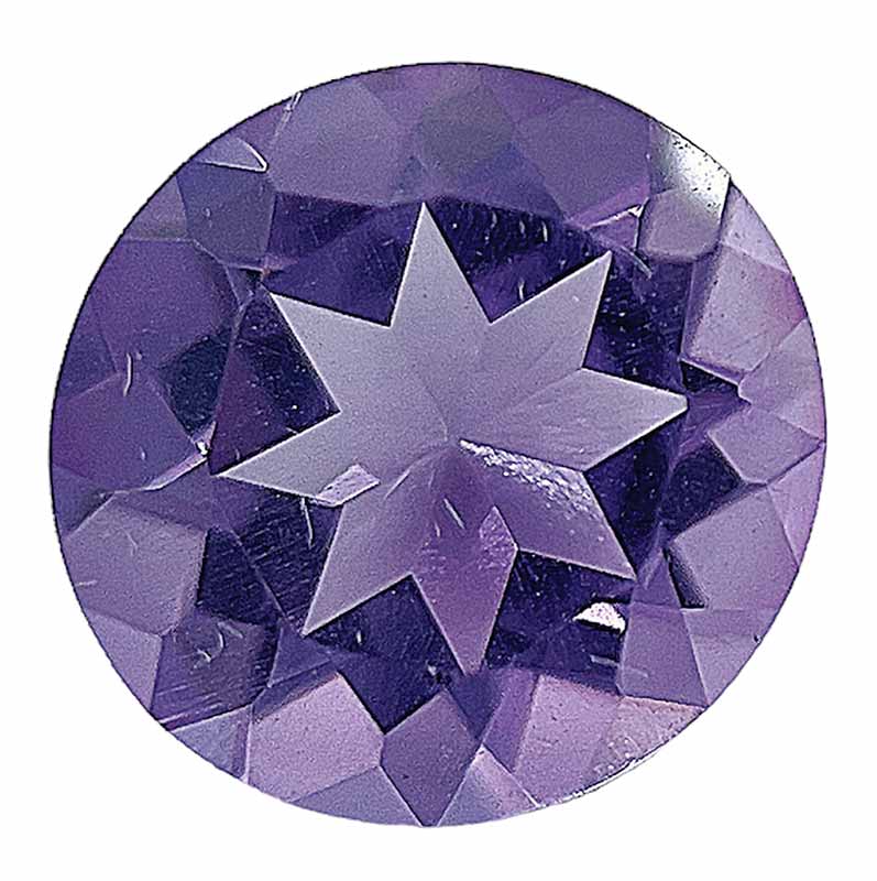 This 10-mm commercial-cut amethyst offers very little: It’s asymmetrical and has a window surrounded by dead zones.